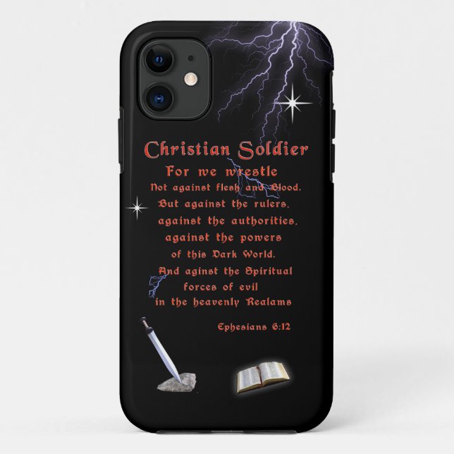 Funda De Case-Mate Para iPhone Soldados cristianos (Reverso)