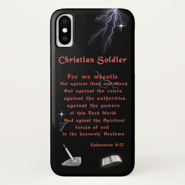 Funda De Case-Mate Para iPhone Soldados cristianos (Reverso)