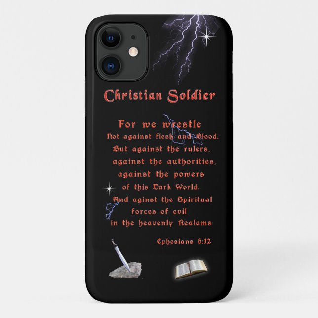 Funda De Case-Mate Para iPhone Soldados cristianos (Reverso)