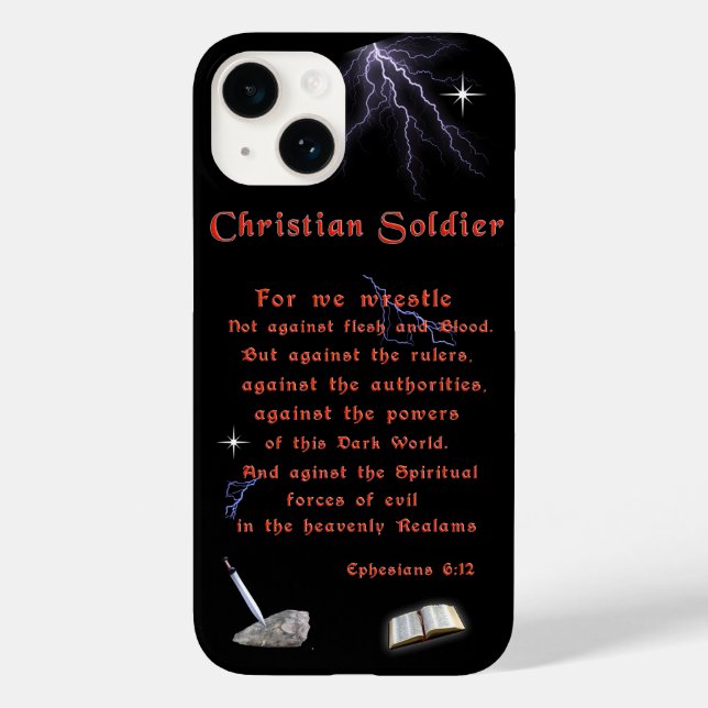 Funda De Case-Mate Para iPhone Soldados cristianos (Reverso )