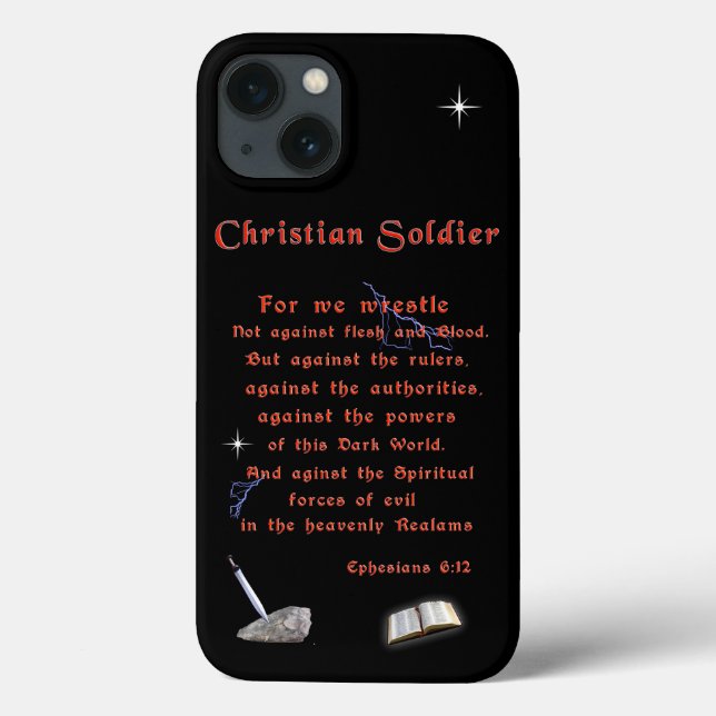 Funda De Case-Mate Para iPhone Soldados cristianos (Reverso)