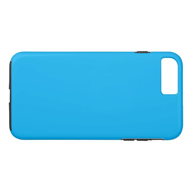 Funda De Case-Mate Para iPhone Solid Cyan Blue Background  (Reverso (horizontal))