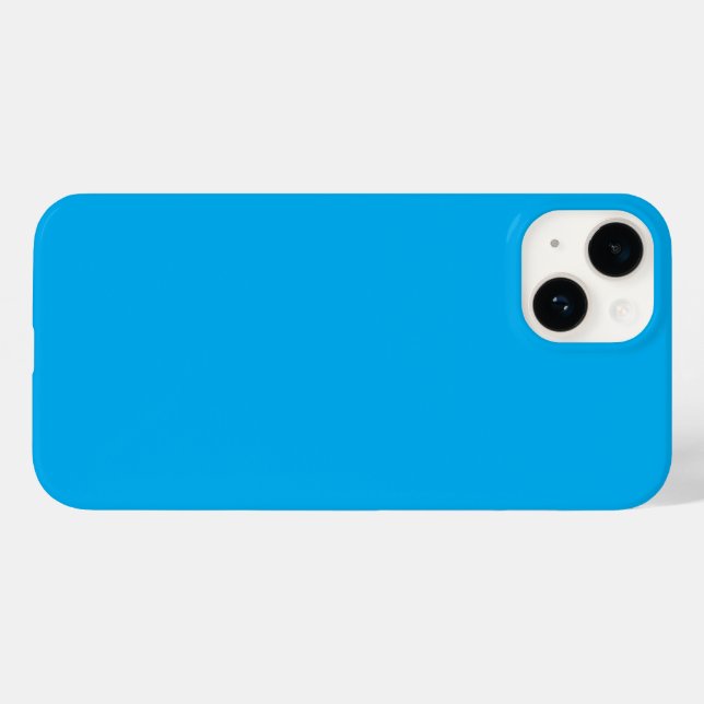 Funda De Case-Mate Para iPhone Solid Cyan Blue Background | Summer Minimal Style (Reverso  (Horizontal))