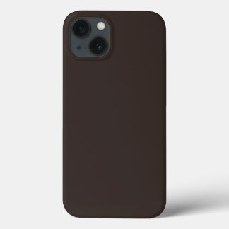 Funda Para iPhone 13 Sólido, marrón de nueces,
