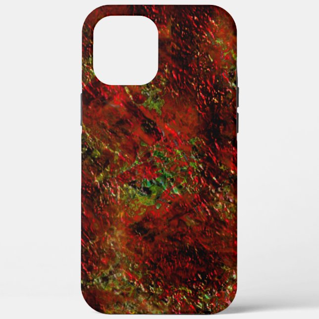 Funda De Case-Mate Para iPhone Sólido rojo sobre gris áspero (Reverso )