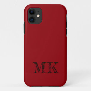Funda Para iPhone 11 Sólido Sangria Inicial mínimo moderno