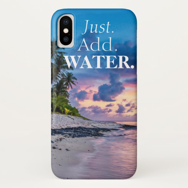 Funda De Case-Mate Para iPhone Sólo añadir agua hermosa atardecer tropical y océa (Reverso)