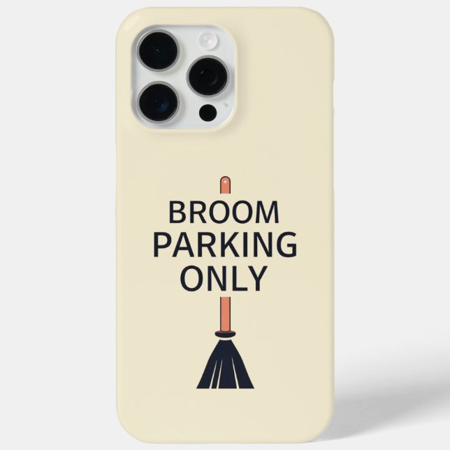 Funda De Case-Mate Para iPhone Solo aparcamiento de escobas Bruja Halloween iPhon (Reverso )
