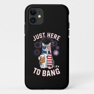Funda Para iPhone 11 Solo aquí para golpear cerveza de bandera de EE. U