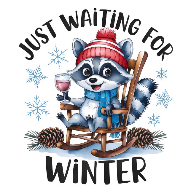 Funda De Case-Mate Para iPhone Solo Esperando el Invierno  (Just waiting for winter, a raccoon in rocking chair!)