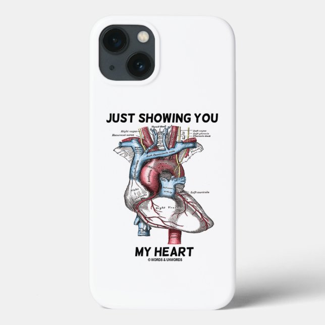 Funda De Case-Mate Para iPhone Sólo mostrándote mi corazón anatómico (Reverso)