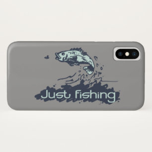 Funda Para iPhone X Solo pesca mens grises caso de iphone