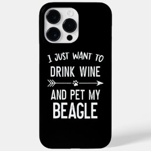 Funda Para iPhone 14 Pro Max De Case-Mate Solo Quiero Beber Vino Y Mascota Mi Beagle