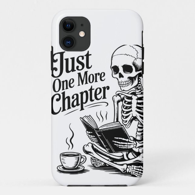 Funda De Case-Mate Para iPhone "Solo un capítulo más" Skeleton Book Lover Phone (Reverso)