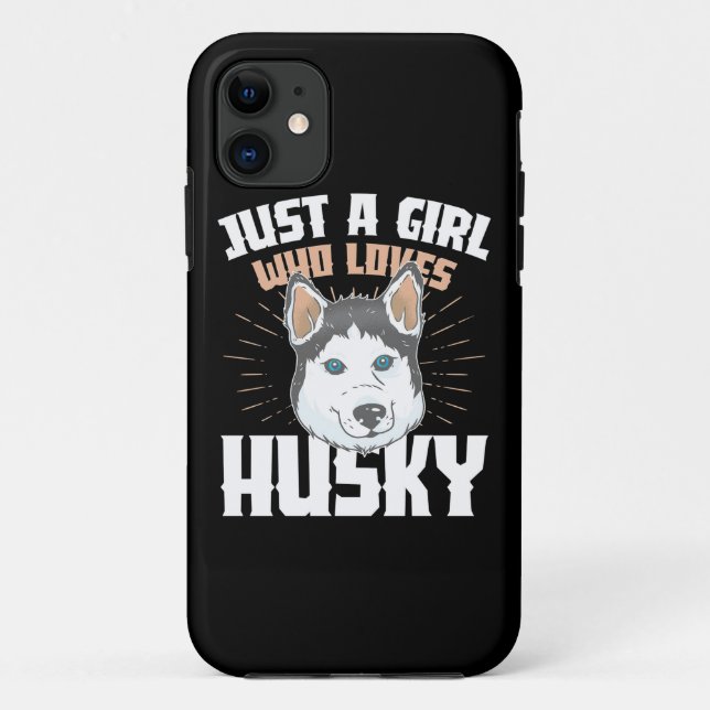 Funda De Case-Mate Para iPhone Sólo un Chica que ama a Husky (Reverso)