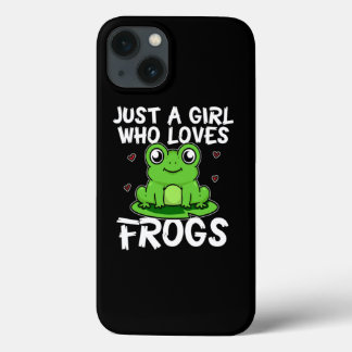 Funda Para iPhone 13 Sólo un Chica que ama a las ranas vándalos verdes