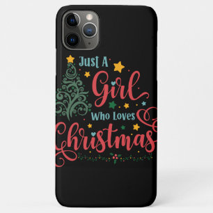 Funda Para iPhone 11 Pro Max Sólo un Chica que ama a los Navidades