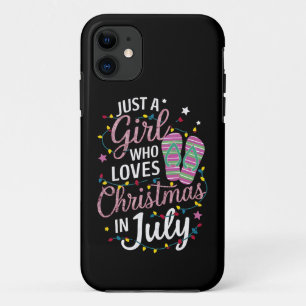 Funda Para iPhone 11 Sólo un Chica que ama a los Navidades en el verano