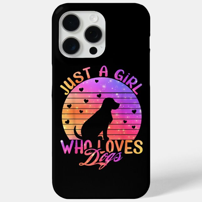 Funda De Case-Mate Para iPhone Sólo un Chica que ama a los perros (Reverso )