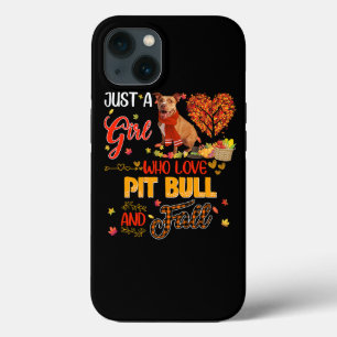 Funda Para iPhone 13 Solo Un Chica Que Ama A Pitbull Y Cae La Calabaza