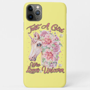 Funda Para iPhone 11 Pro Max Solo un Chica que ama a Unicorn