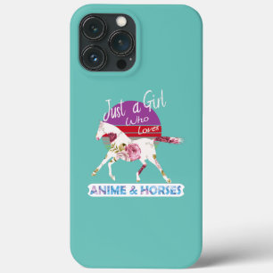 Funda Para iPhone 13 Pro Max Solo un Chica que ama el anime y los caballos sór