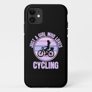 Funda Para iPhone 11 Solo un Chica que ama el Chica de bicicletas cicli