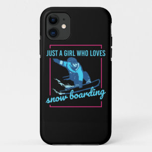 Funda Para iPhone 11 Sólo un Chica que ama el Snowboard
