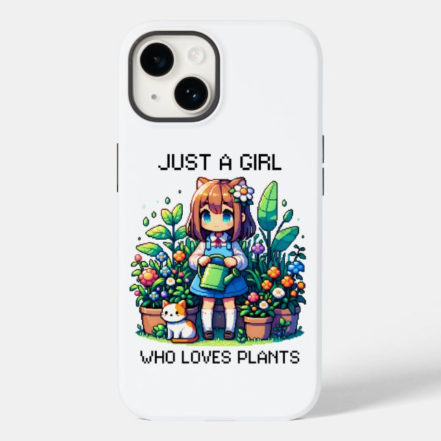 Funda De Case-Mate Para iPhone Sólo un Chica que ama las plantas (Reverso )