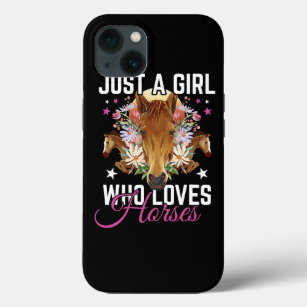 Funda Para iPhone 13 Sólo un chica que ama los caballos chicas Deportiv