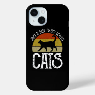 Funda Para iPhone 15 Solo un chico que ama a los gatos
