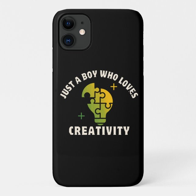 Funda De Case-Mate Para iPhone solo un chico que ama la creatividad (Reverso)