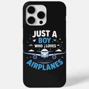 Funda Para iPhone 15 Pro Max Solo un chico que ama los aviones