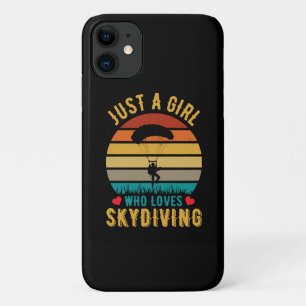 Funda Para iPhone 11 solo una chica que ama el paracaidismo