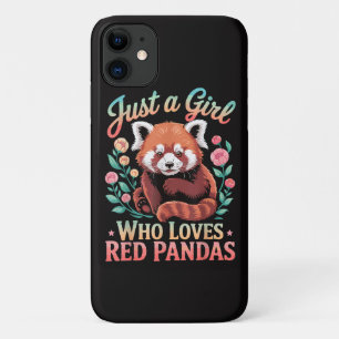 Funda Para iPhone 11 Sólo Una Chica Que Ama Los Pandas Rojos