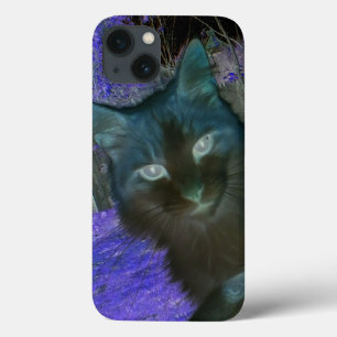 Funda Para iPhone 13 Sombra de gato en estuche para iPad de Lavender