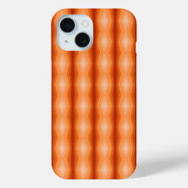 Funda Para iPhone 15 Sombras De Arte De Resumen Geométrico Naranja