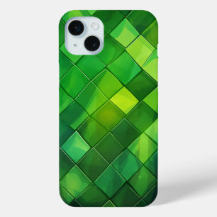 FUNDA PARA iPhone 15 MINI SOMBRAS DE LÁGRIMAS DIAGNÓMICAS VERDES Y ORO IRLAN