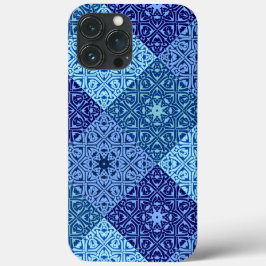 Funda Para iPhone 13 Pro Max Sombras de patrón azul Funda-Mate iPhone estuche