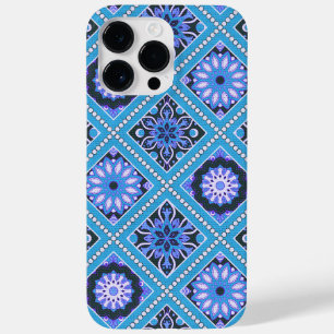 FUNDA PARA iPhone 14 PRO MAX DE Case-Mate SOMBRAS DE PATRONES DE MANDALA AZULES Y PURPLES