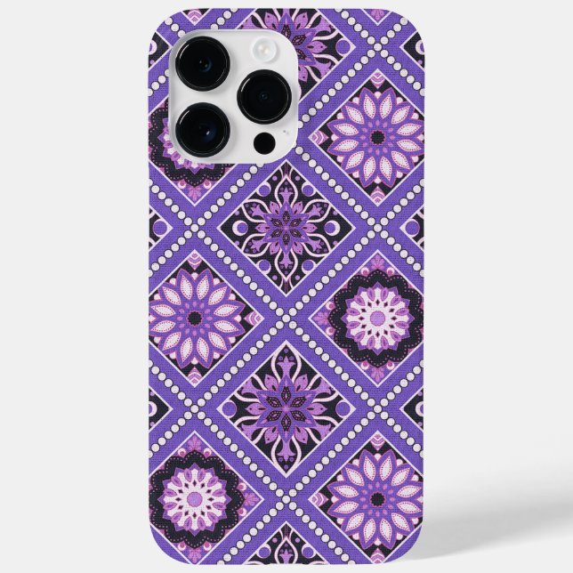 FUNDA DE Case-Mate PARA iPhone SOMBRAS DE PATRONES DE MANDALA PURPLE (Reverso)