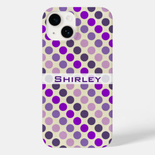 Funda Para iPhone 14 De Case-Mate Sombras de puntos de polka morado por Shirley Tayl
