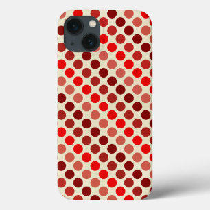 Funda Para iPhone 13 Sombras de puntos rojos de polka por Shirley Taylo