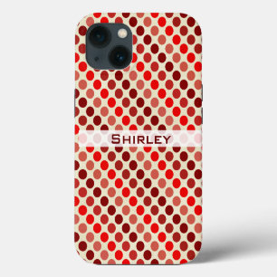 Funda Para iPhone 13 Sombras de puntos rojos de polka por Shirley Taylo