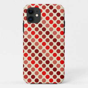 Funda Para iPhone 11 Sombras de puntos rojos de polka por Shirley Taylo