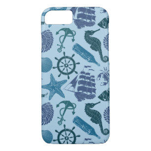 Funda Para iPhone 8/7 Sombras náuticas del modelo azul