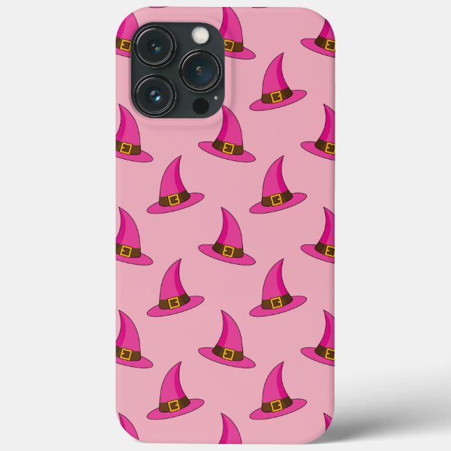 Funda De Case-Mate Para iPhone Sombrero de Bruja Rosa (Reverso )