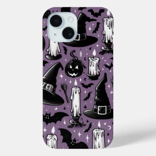 Funda Para iPhone 15 Sombreros de Bruja & Murciélagos
