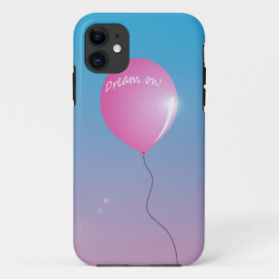Funda Para iPhone 11 Soñar en citar globo rosado en el cielo inspirador