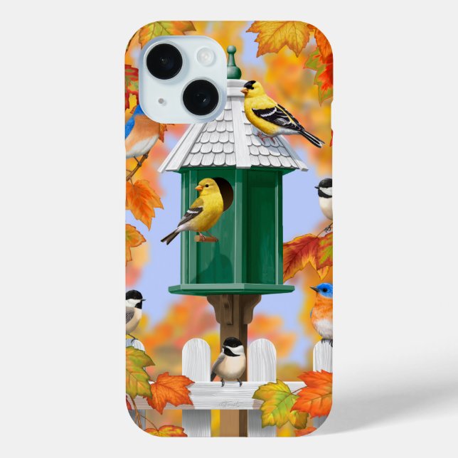 Funda De Case-Mate Para iPhone Songbirds en otoño (Reverso )